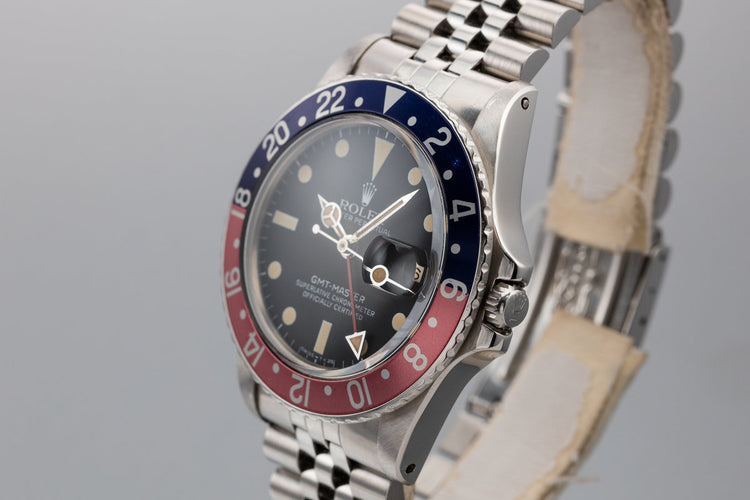 1981 Rolex GMT Master 16750 "Pepsi" with Box and Papers and Original Sales Receipt