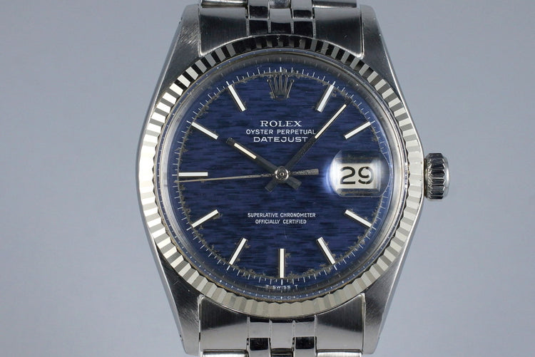 1971 Rolex DateJust 1601 Non-Luminous Blue Dial