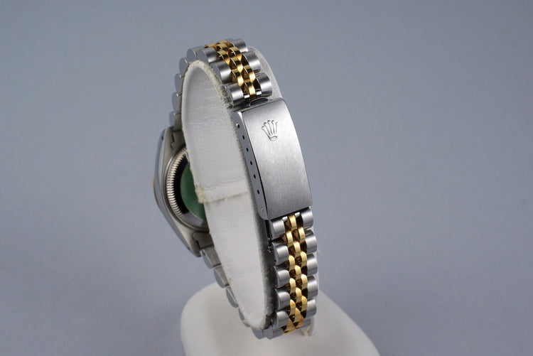 1991 Rolex Ladies Two Tone DateJust 69173 White Roman Dial with Box and Papers