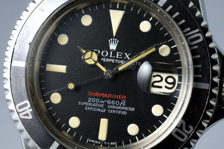 1969 Rolex Red Submariner 1680 Mark I Dial