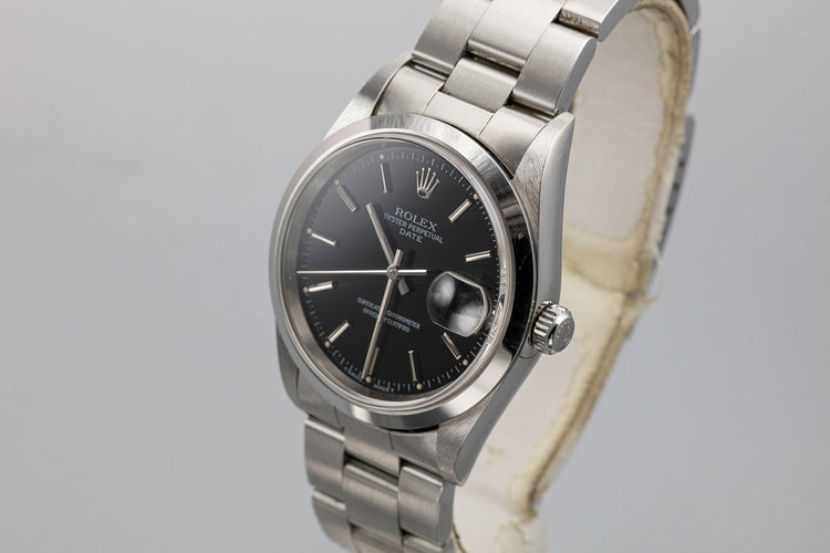 1997 Rolex Date 15200 Black Dial