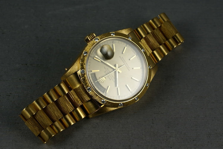 President 18108 bark finish with Factory Bark Diamond Bezel