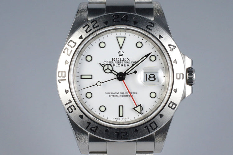 2001 Rolex Explorer II 16570 White Dial