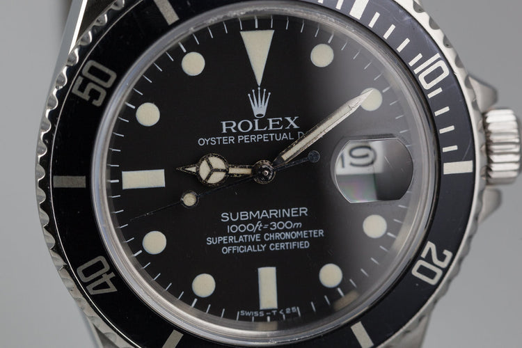 1982 Rolex Submariner 16800 Matte Dial