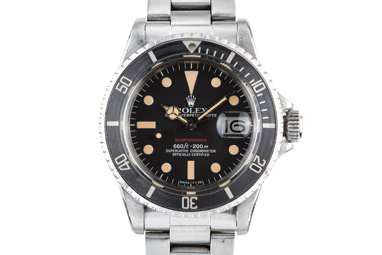 1972 Rolex Red Submariner 1680 with Mark 6 Red Submariner Dial