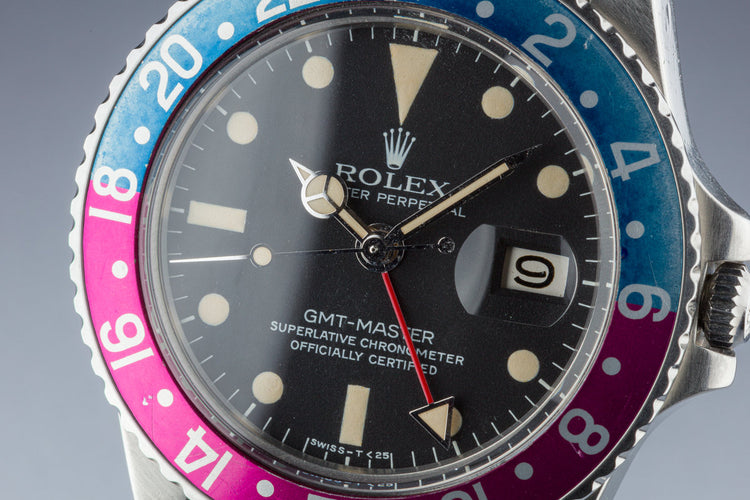 1979 Rolex GMT-Master 1675 with Fuchsia Bezel
