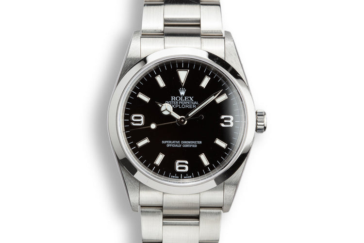 2002 Rolex Explorer 114270 with Box, Papers, and Recent Service Papers