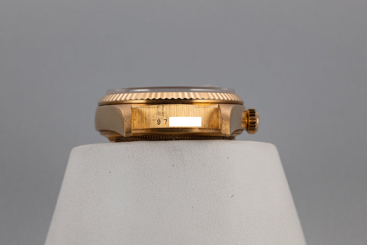 1987 Rolex 18K Day-Date 18038 with Red Diamond Vignette Dial