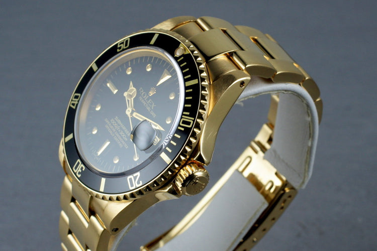 1980 Rolex 18K Submariner 16808 with RSC Papers