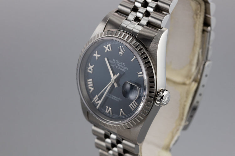 1999 Rolex DateJust 16220 Blue Dial