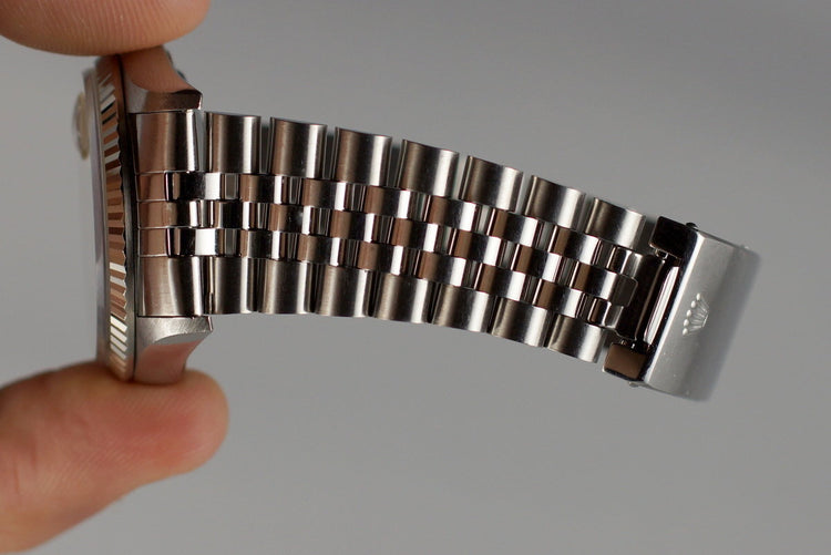 1995 Rolex DateJust 16234 Factory Diamond Silver Dial with Papers