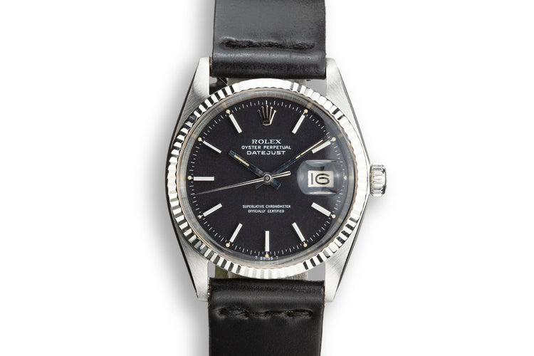 1972 Rolex DateJust 1601 Black "Confetti" dial with Papers