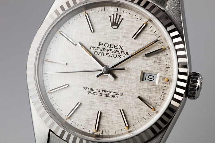1988 Rolex DateJust 16234 Silver Linen Dial