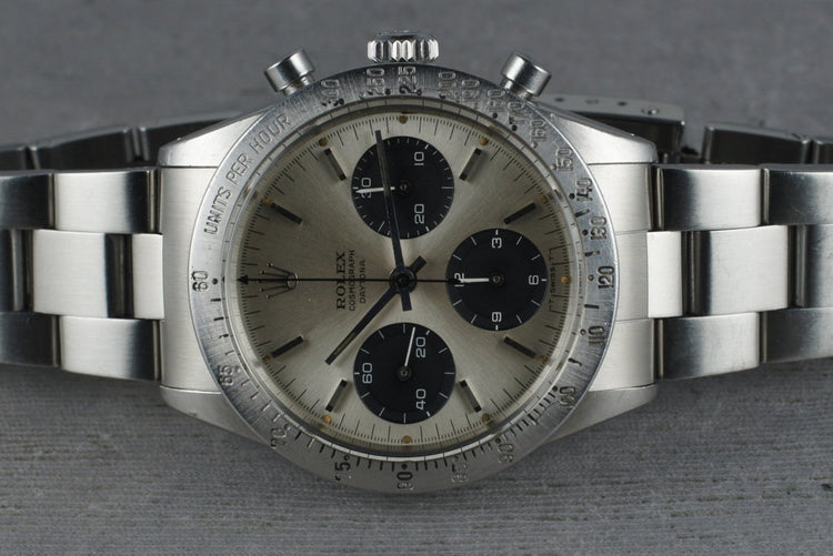 1964 Rolex Daytona Ref 6239 Silver Small Daytona Dial with Box and Papers