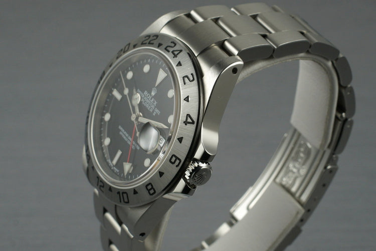 2000 Rolex Explorer II 16570 Black Dial with Box and Papers