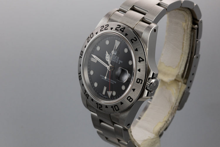 2000 Rolex Explorer II 16570 Black Dial with Box and Papers