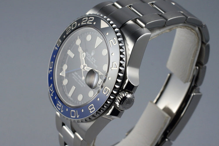2014 Rolex GMT II 116710B with Box and Papers