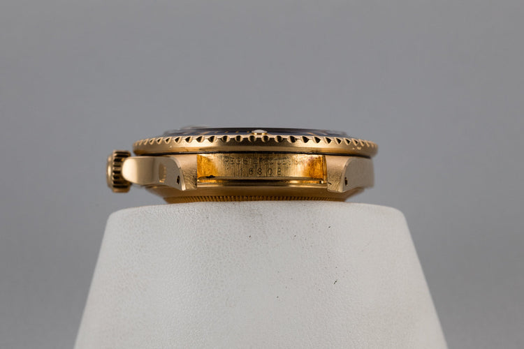 1980 Rolex 18K YG Submariner 16808 with Blue Nipple Dial