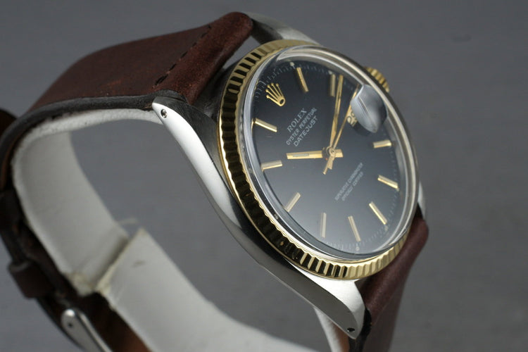 1971 Rolex Two Tone DateJust 1601 Black Dial