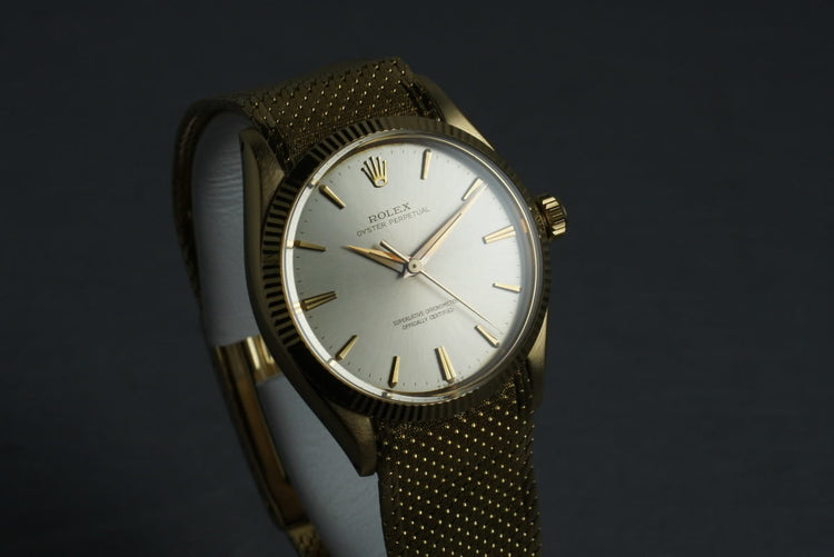 1964 Rolex Vintage Oyster Perpetual 18K 1005 with Rare Bracelet