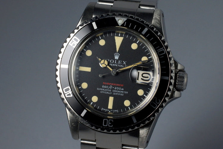 1970 Rolex Red Submariner 1680 Mark IV Dial