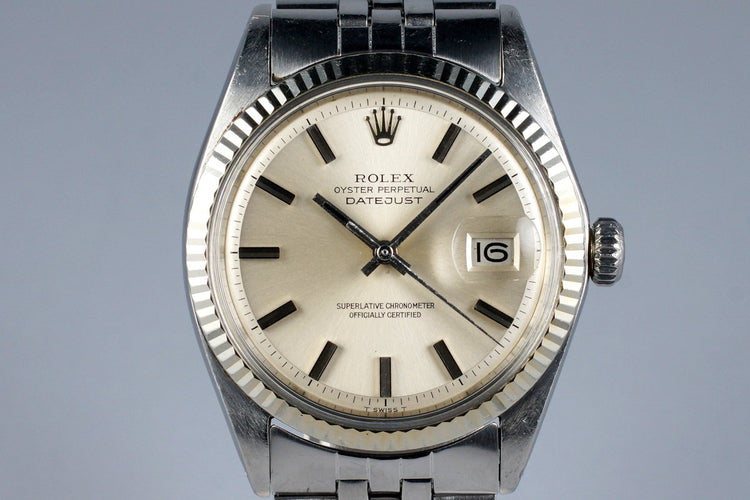 1972 Rolex Datejust 1601 Silver Non-Luminous Dial