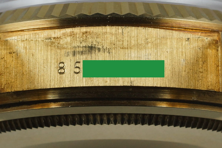 1984 Rolex YG Day-Date 18038 Tapestry Dial