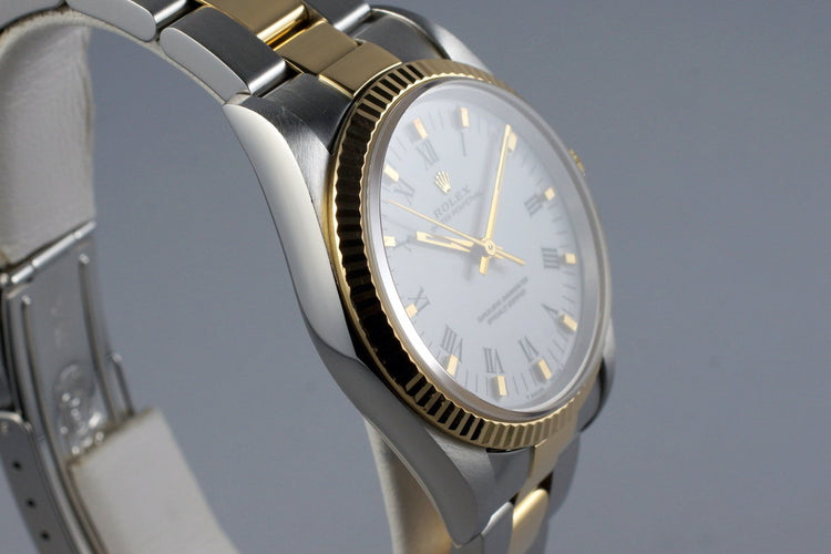 1994 Rolex Two Tone Oyster Perpetual 14233 White Roman Dial
