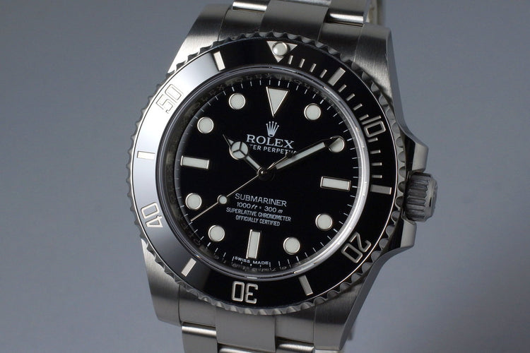 2016 Rolex Submariner 114060 with Box and Papers