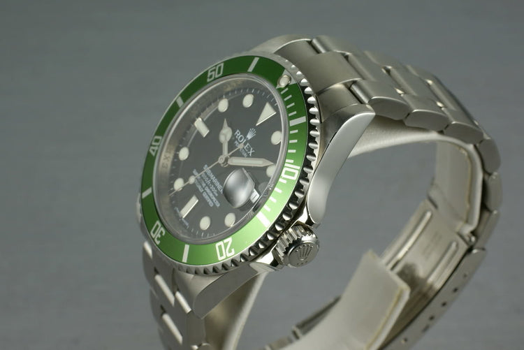 Rolex Green Submariner 16610LV Box and Papers