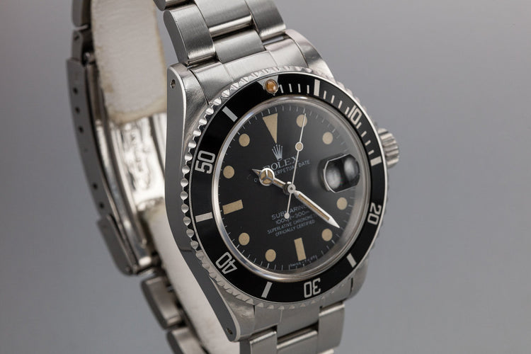 1982 Rolex Submariner 16800 Matte Dial with Papers