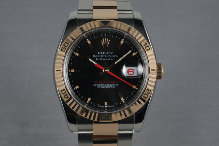 2005 Rolex Datejust Turnograph Rose Gold and Stainless Steel 116261