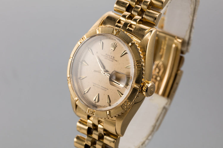 1956 Rolex 18K YG DateJust 6609 "Thunderbird" with Service Papers