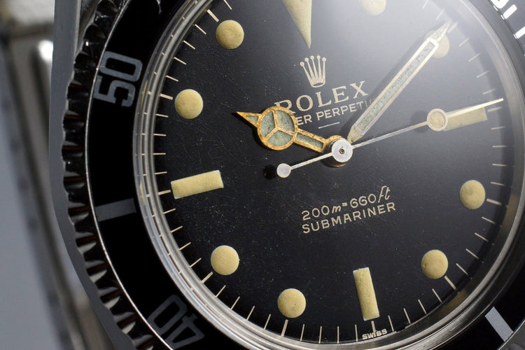 1963 Rolex Submariner 5513 Glossy Gilt UNDERLINE Dial