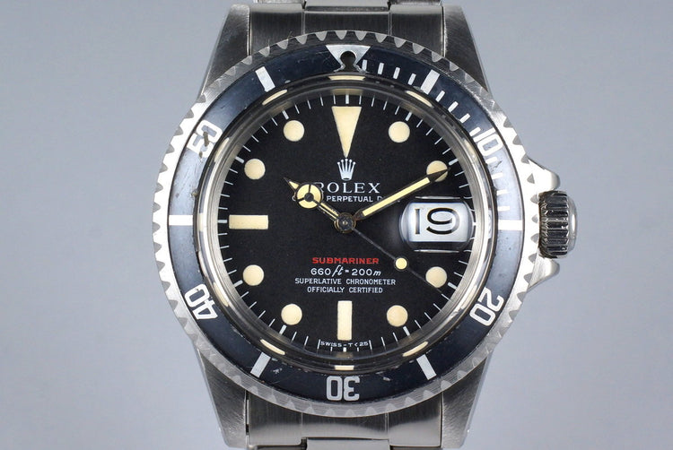 1970 Rolex Red Submariner 1680 Mark IV Dial