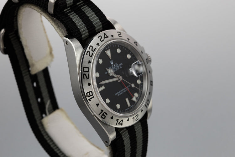 1999 Rolex Explorer II 16570 Black Dial with Box and Papers