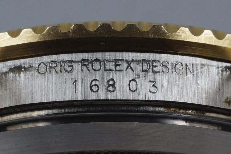 1987 Rolex Two Tone Submariner 16803 with Tropical Dial