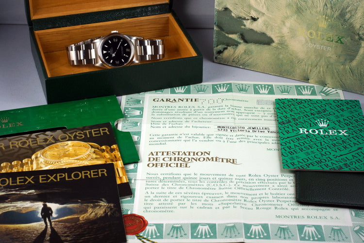 1990 Rolex Explorer 14270 ‘Blackout’ with Box and Papers