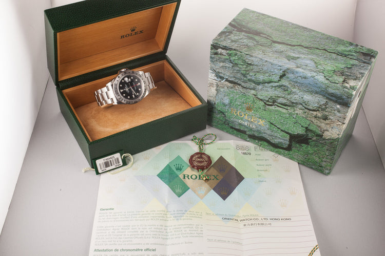 2003 Rolex Explorer II 16570 Black Dial with Box and Papers