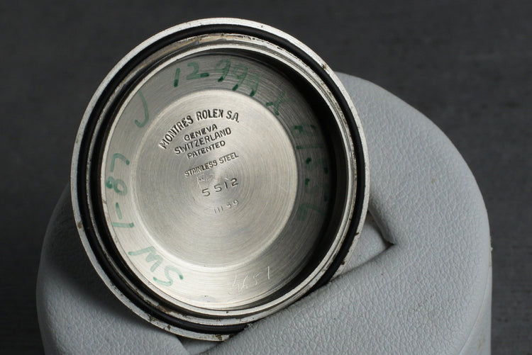 1959 Rolex Submariner 5512 4 Line Gilt Chapter Ring PCG Tropical Dial