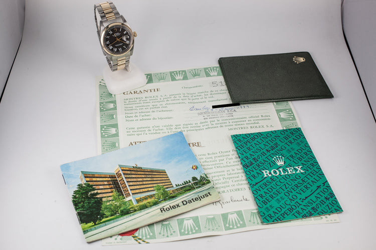 1977 Rolex Two Tone Datejust 1600 with Papers