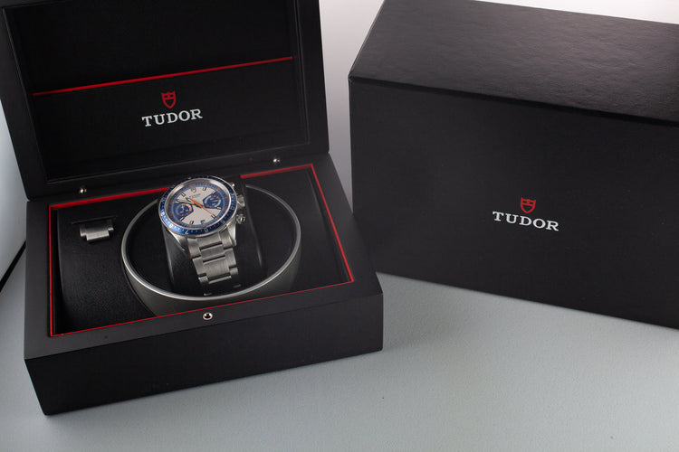 Tudor Heritage Chrono 70330 Blue Dial With Box