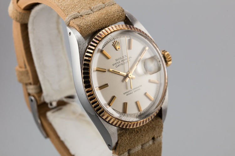 1971 Rolex Two-Tone DateJust 1601 Silver Dial with Papers