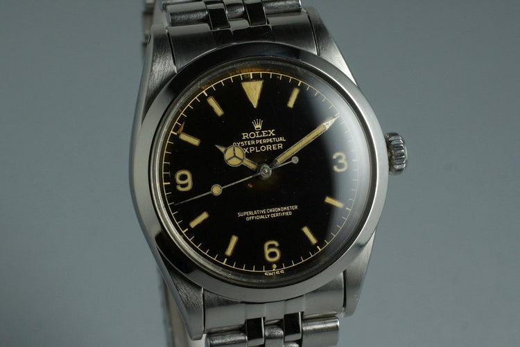 1963 Rolex Explorer 1 1016 Glossy Gilt Dial with Box and Papers