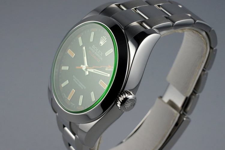2009 Rolex Milgauss Green 116400V