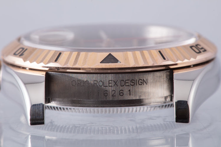 2006 Rolex Two Tone RG DateJust 116261 Turn-O-Graph with Box and Card