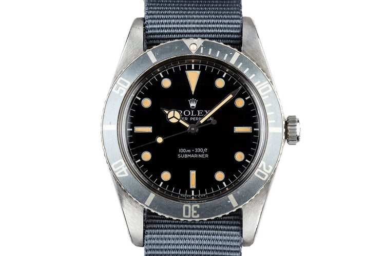 1959 Rolex Submariner 5508 Tritium Service Dial with Box and Papers