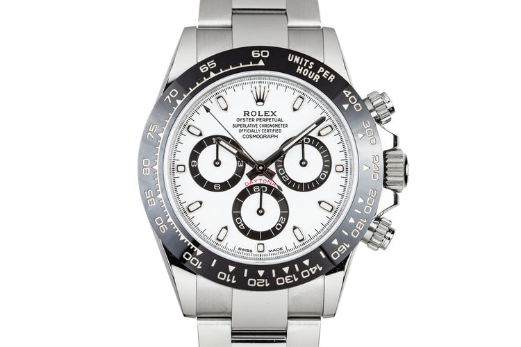 2018 Rolex Ceramic Daytona 116500LN White Dial with Box and Papers