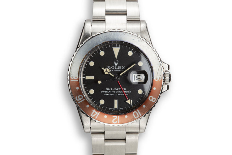 1971 Rolex GMT-Master 1675 "Crimson Ghost" with Box and Double Punch Papers