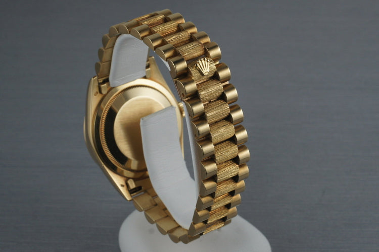 1989 Rolex Bark Day Date Ref: 18248 with Factory Blue Diamond Dial